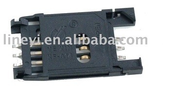 KF014 6 Pin ABS 500VDC ISO9001 SIM Kart Konnektörleri