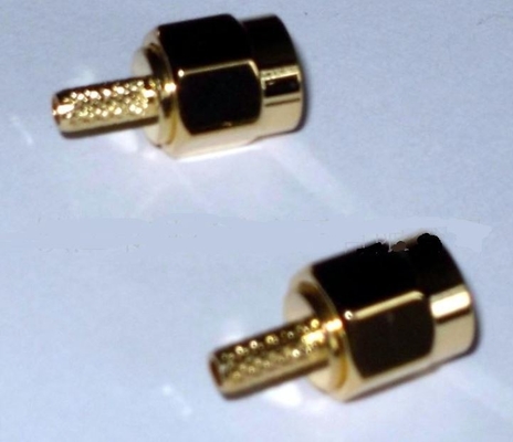 Mikrodalga Ekipmanları İçin Küçük Düz Erkek SMA RF Konnektörleri